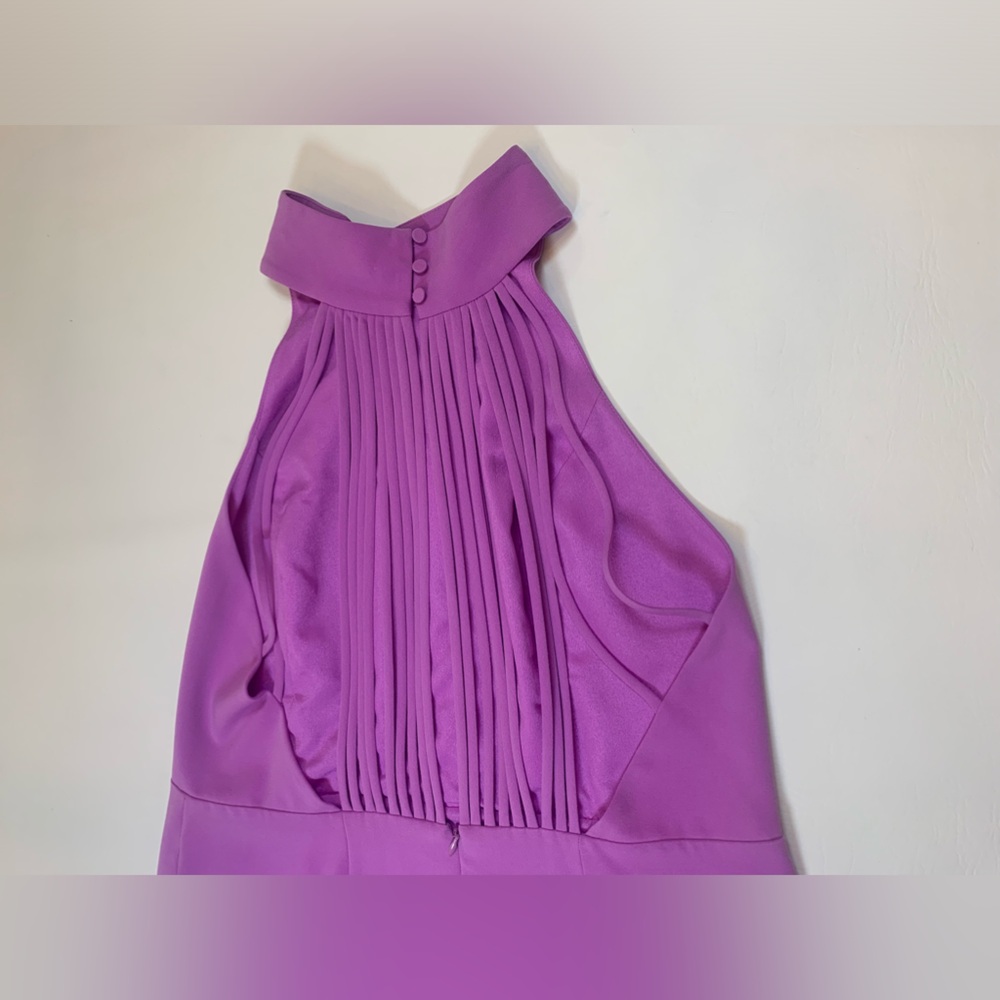HALSTON womens Sleeveless Mock Neck Dress with Strap Cocktail Dress size 14 (H) - Picture 5 of 12